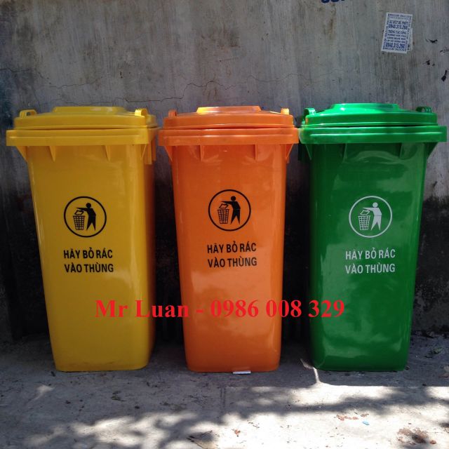 thùng rác nhựa công nghiệp 120L 240L