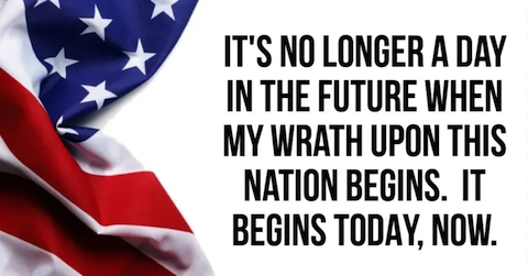 image My wrath, America, begins today!